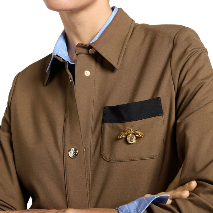 CAMICIA IN PUNTO MILANO CON SPILLA