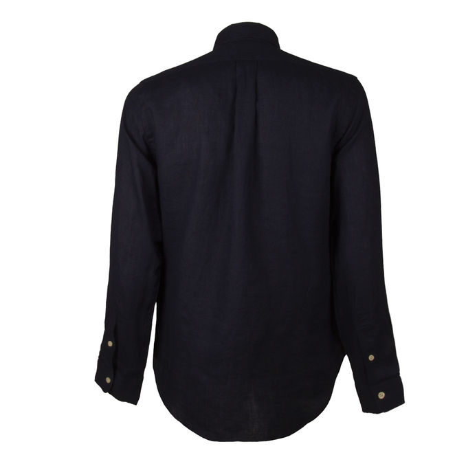 CAMICIA LINO SLIM Uomo Newport Navy