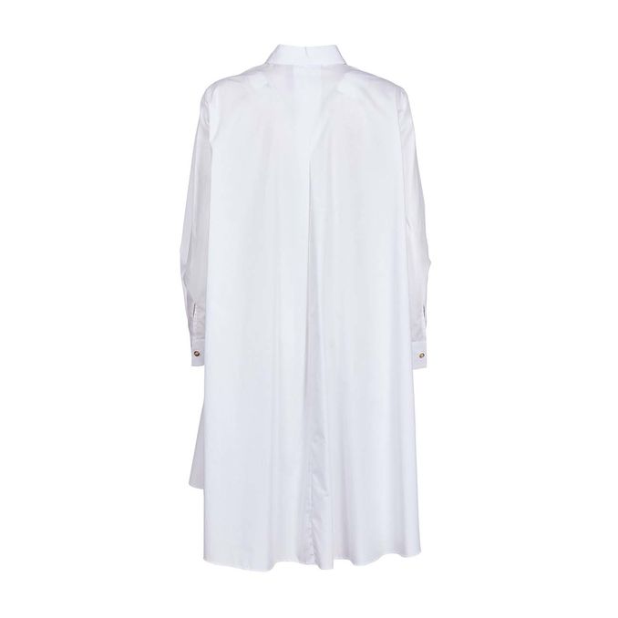 CAMICIA LUNGA IN COTONE Donna Bianco
