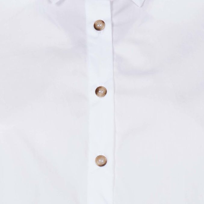 CAMICIA LUNGA IN COTONE Donna Bianco