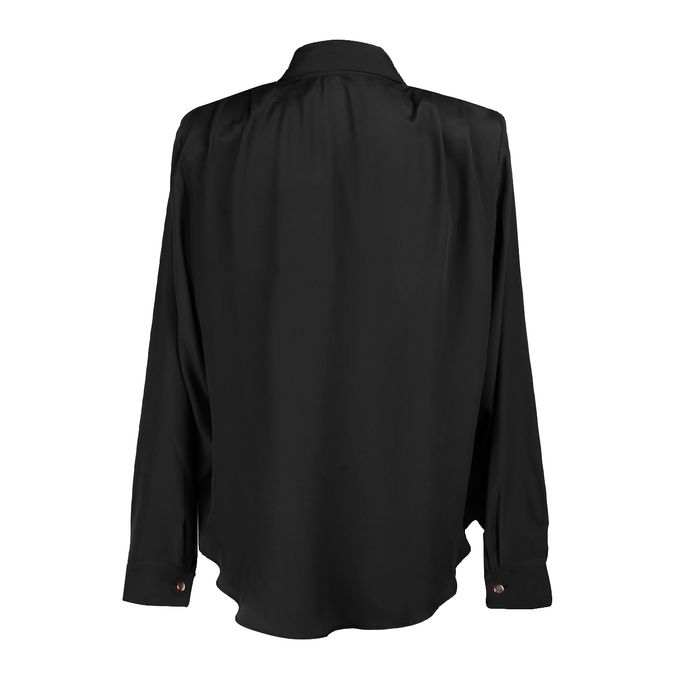 CAMICIA MISTO SETA Donna Nero