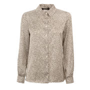 CAMICIA OSMOSI RASO STAMPATO Donna Bianco Pois Nero fondo Avorio CAMICIA OSMOSI RASO STAMPATO Donna Bianco Pois Nero fondo Avorio