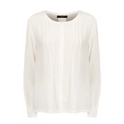 CAMICIA OTRANTO CON GIROCOLLO AMPIO IN SETA E COTONE Donna White CAMICIA OTRANTO CON GIROCOLLO AMPIO IN SETA E COTONE Donna White