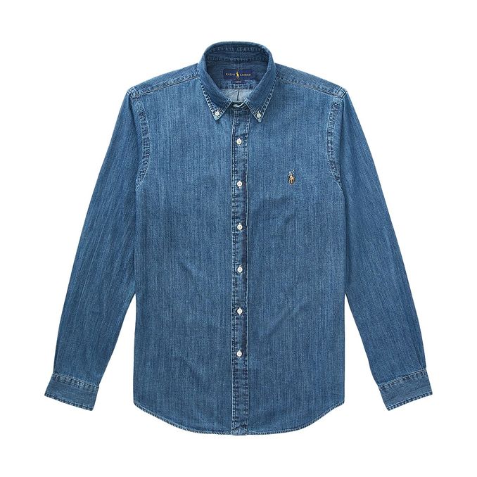 CAMICIA OXFORD SLIM FIT Uomo Denim