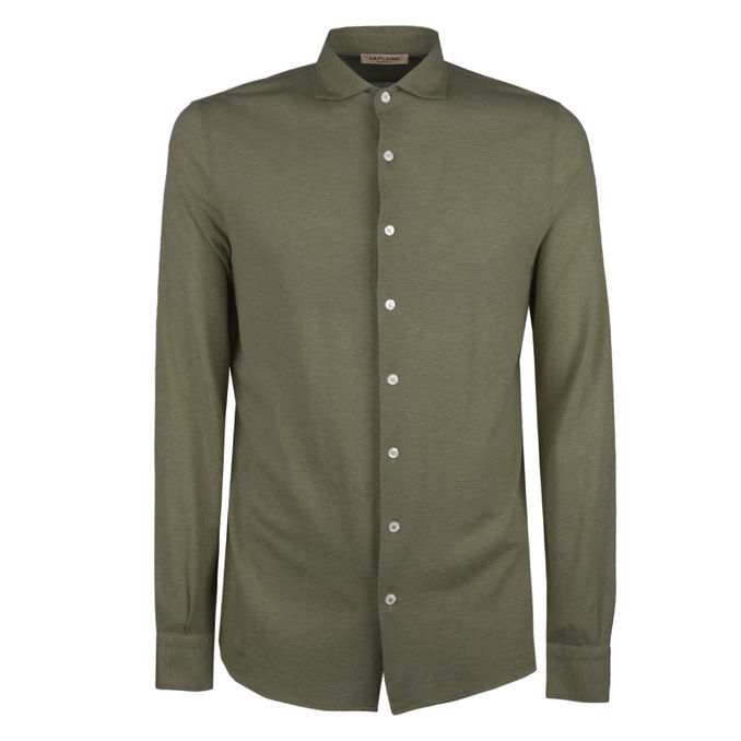 CAMICIA PIQUET Uomo Verde Salvia