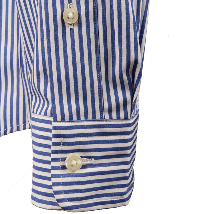 CAMICIA POPELINE SLIM FIT Uomo Blue White Bengal Stripes