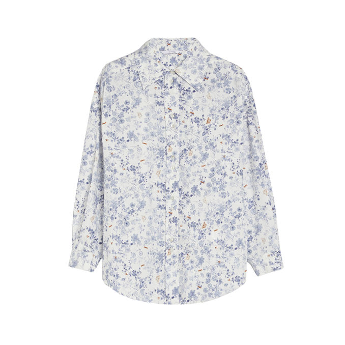 CAMICIA RAMPUR IN POPELINE STAMPATO Donna Panna