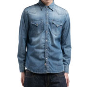 CAMICIA REGULAR FIT IN DENIM Blu Medio CAMICIA REGULAR FIT IN DENIM Blu Medio