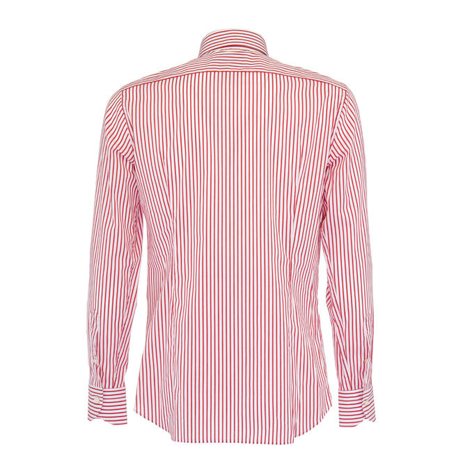 CAMICIA RIGA LARGA SLIM Uomo Bianco Rosso