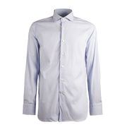 CAMICIA RIGATA COLLO FRANCESE Uomo Bianco Azzurro CAMICIA RIGATA COLLO FRANCESE Uomo Bianco Azzurro