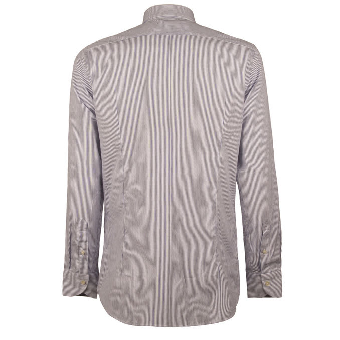 CAMICIA RIGATA COLLO FRANCESE Uomo Bianco Blu