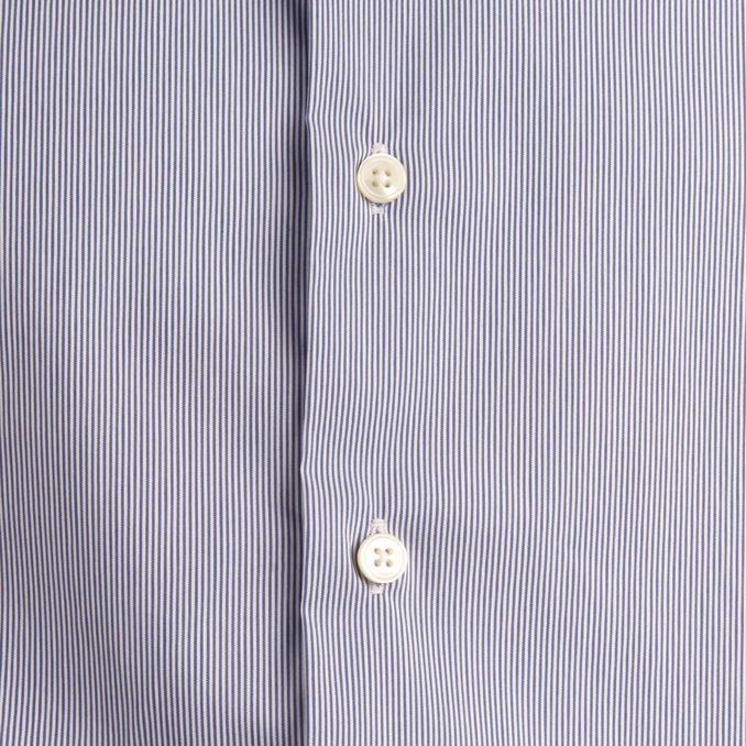 CAMICIA RIGATA COLLO FRANCESE Uomo Blu