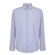 CAMICIA RIGATA CON COLLO ITALIANO Uomo Blu CAMICIA RIGATA CON COLLO ITALIANO Uomo Blu