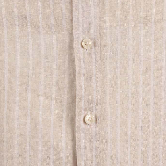 CAMICIA RIGATA Uomo Beige Bianco