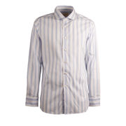 CAMICIA RIGATA Uomo Bianco Azzurro CAMICIA RIGATA Uomo Bianco Azzurro