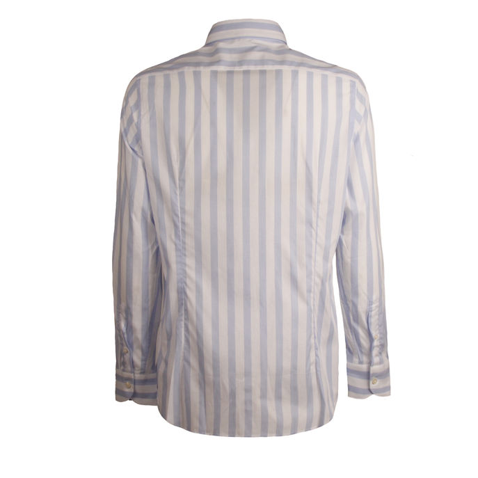 CAMICIA RIGATA Uomo Bianco Azzurro