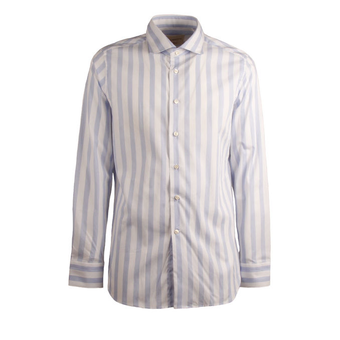 CAMICIA RIGATA Uomo Bianco Azzurro