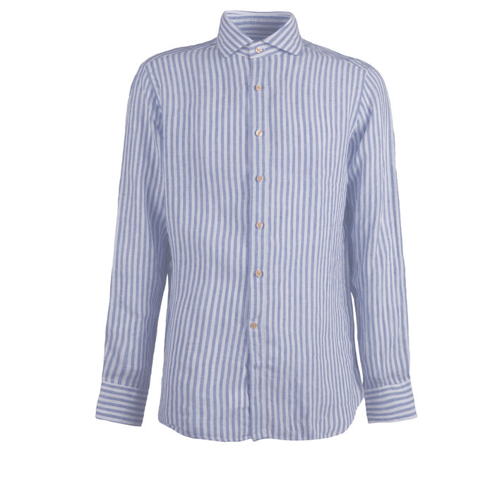 CAMICIA RIGATA Uomo Bianco Blu