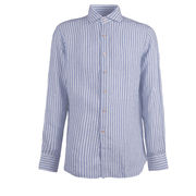 CAMICIA RIGATA Uomo Bianco Blu  CAMICIA RIGATA Uomo Bianco Blu