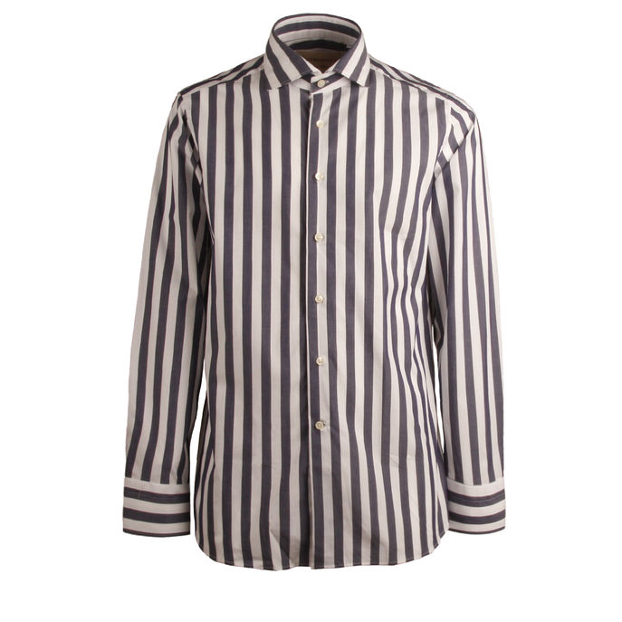 CAMICIA RIGATA Uomo Bianco Blu