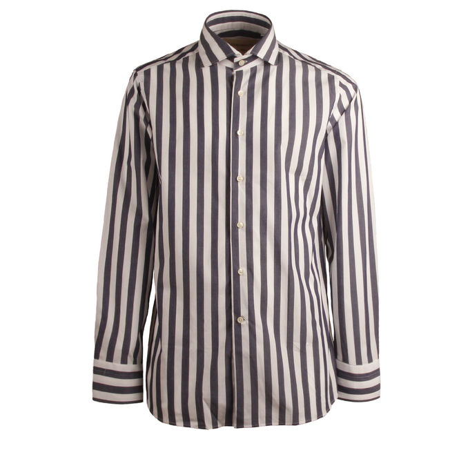 CAMICIA RIGATA Uomo Bianco Blu