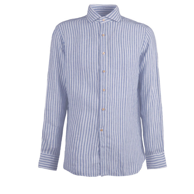 CAMICIA RIGATA Uomo Bianco Blu