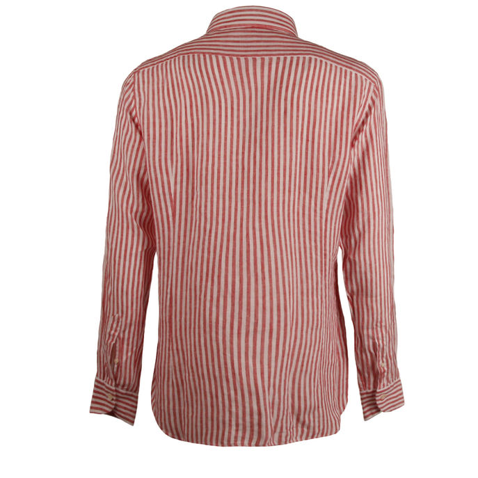 CAMICIA RIGATA Uomo Bianco Rosso