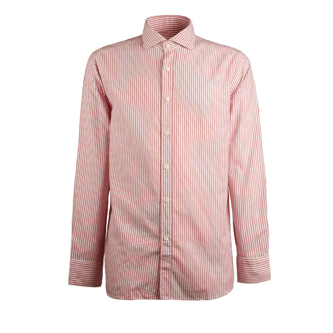 CAMICIA RIGATA Uomo Bianco Rosso