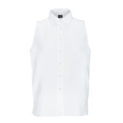 CAMICIA SBRACCIATA IN COTONE STRETCH Donna Bianco CAMICIA SBRACCIATA IN COTONE STRETCH Donna Bianco
