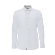 CAMICIA SLIM IN COTONE OPERATO Uomo Bianco CAMICIA SLIM IN COTONE OPERATO Uomo Bianco