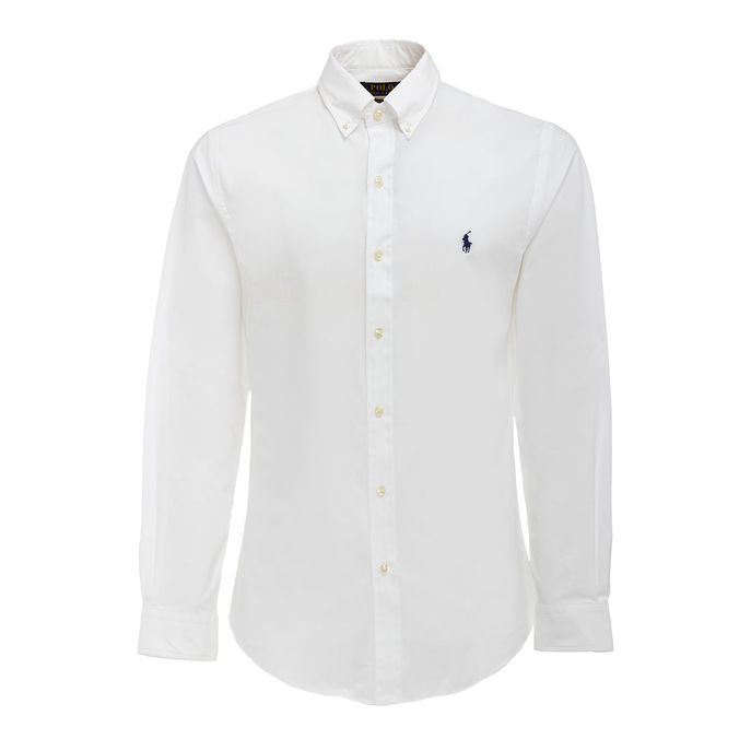 CAMICIA SLIM IN POPELINE Uomo Bianco
