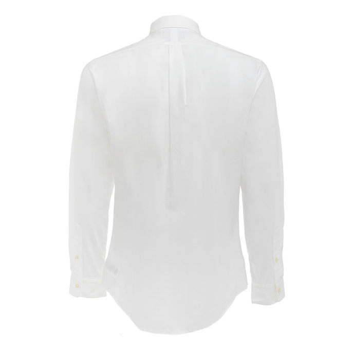 CAMICIA SLIM IN POPELINE Uomo Bianco