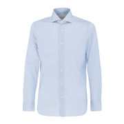 CAMICIA SLIM MICROFANTASIA PESCIOLINI Uomo Bianco Navy CAMICIA SLIM MICROFANTASIA PESCIOLINI Uomo Bianco Navy