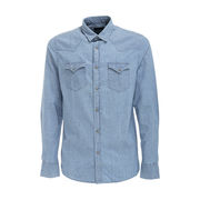 CAMICIA STEVE IN COTONE DENIM Uomo Denim Chiaro CAMICIA STEVE IN COTONE DENIM Uomo Denim Chiaro