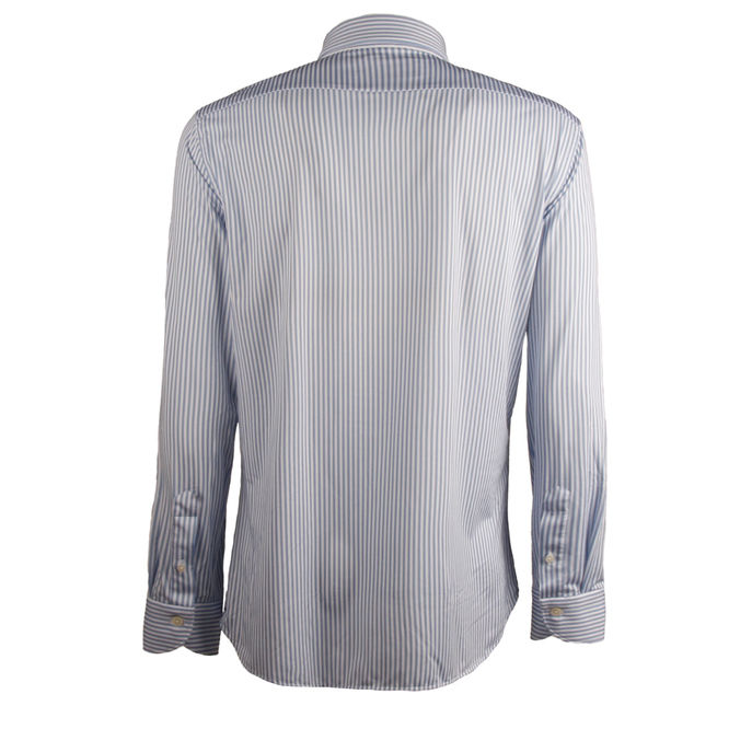 CAMICIA TESSUTO TECNICO Uomo Bianco Azzurro