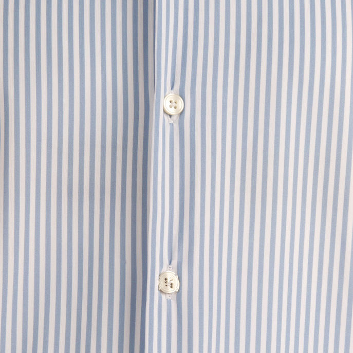 CAMICIA TESSUTO TECNICO Uomo Bianco Azzurro