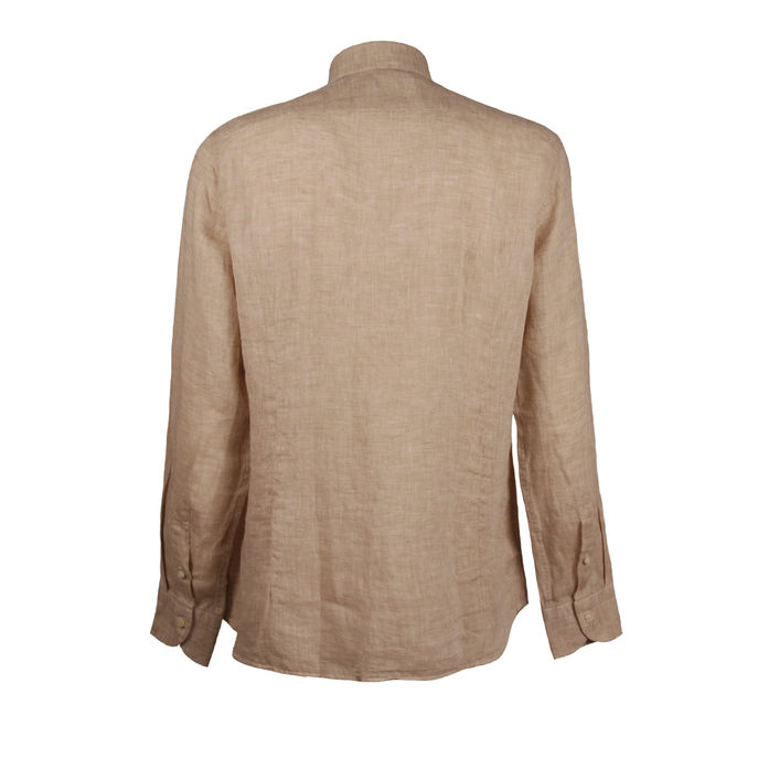CAMICIA TINTA UNITA Uomo Beige