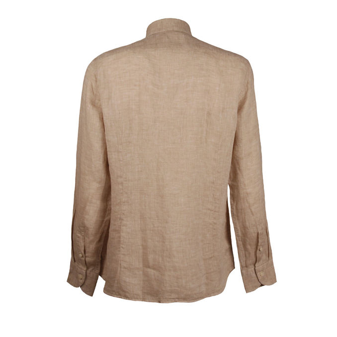 CAMICIA TINTA UNITA Uomo Beige