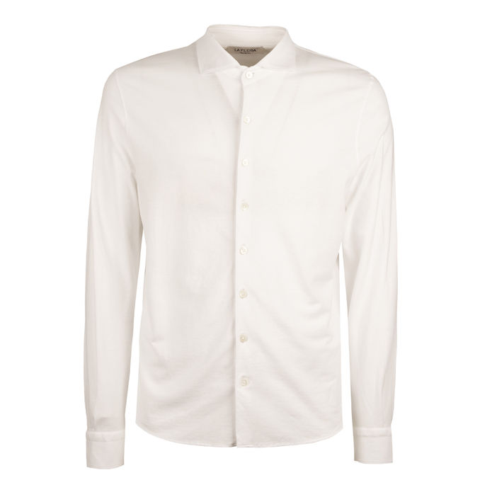 CAMICIA TINTA UNITA Uomo Offwhite