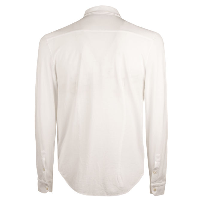 CAMICIA TINTA UNITA Uomo Offwhite