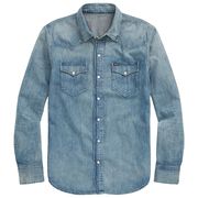CAMICIA WESTERN IN DENIM SLUB CAMICIA WESTERN IN DENIM SLUB