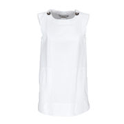 CANOTTA ESEDRA IN POPELINE DI COTONE Donna Bianco CANOTTA ESEDRA IN POPELINE DI COTONE Donna Bianco