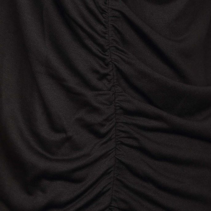 CANOTTA IN VISCOSA CON ARRICCIATURA LATERALE Donna Nero