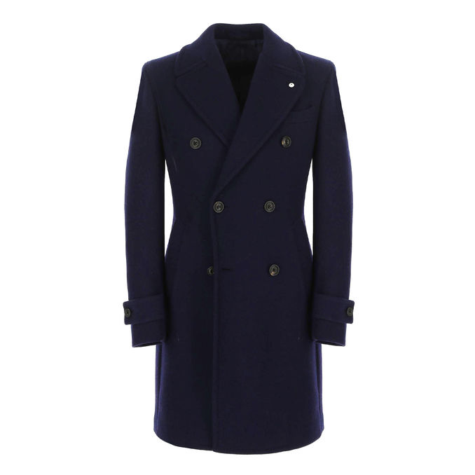 CAPPOTTO CHESTERFIELD IN JERSEY Uomo Blu