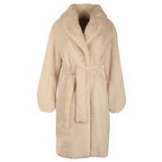 CAPPOTTO COLLO SCIALLE ECOPELLICCIA BASICA Donna Alabastro CAPPOTTO COLLO SCIALLE ECOPELLICCIA BASICA Donna Alabastro