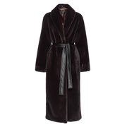 CAPPOTTO COMORE IN SIMILVISIONE Donna Marrone CAPPOTTO COMORE IN SIMILVISIONE Donna Marrone