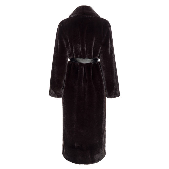 CAPPOTTO COMORE IN SIMILVISIONE Donna Marrone
