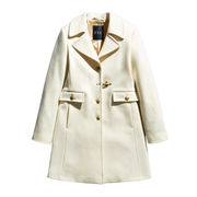 CAPPOTTO CON GANCIO Donna Bianco Lana  CAPPOTTO CON GANCIO Donna Bianco Lana