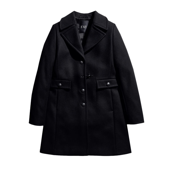 CAPPOTTO CON GANCIO Donna Nero