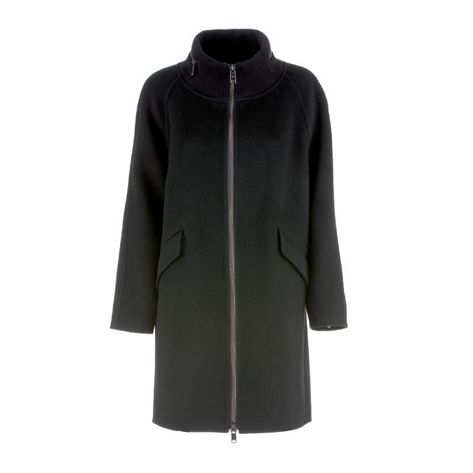 CAPPOTTO DOPPIO MOHAIR LANA Donna Nero